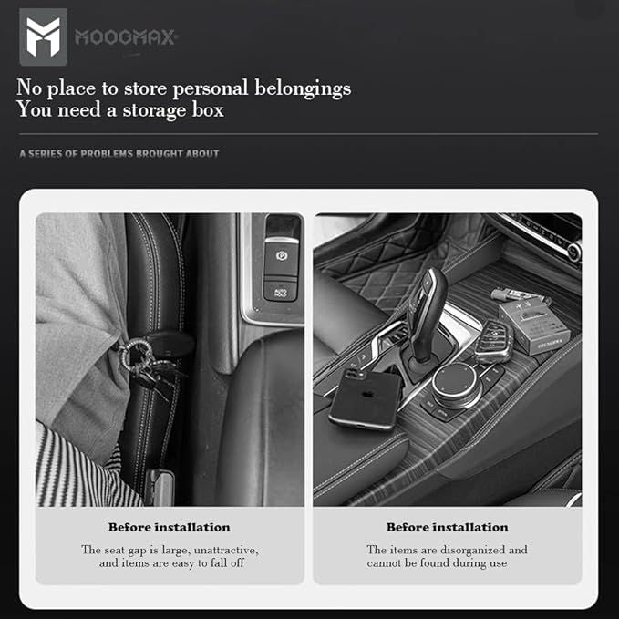 Car seat organizer seam storage box with a large space