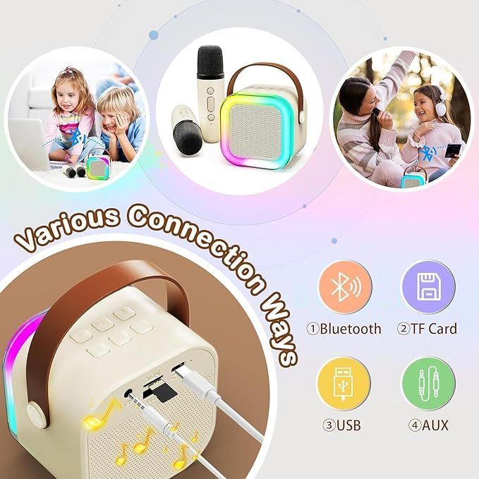 Portable Karaok sound system with 2 Wireless Mike